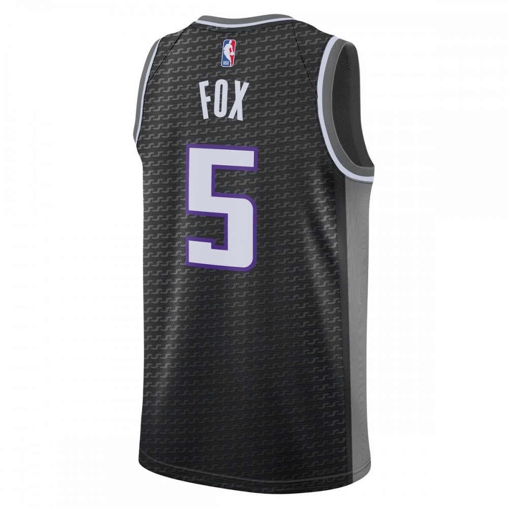 De'Aaron Fox Sacramento Kings Jordan Brand 2022/23 Statement Edition Swingman Jersey - Black-Pro Kit Vault | Brand New 26/27 Sports Jerseys